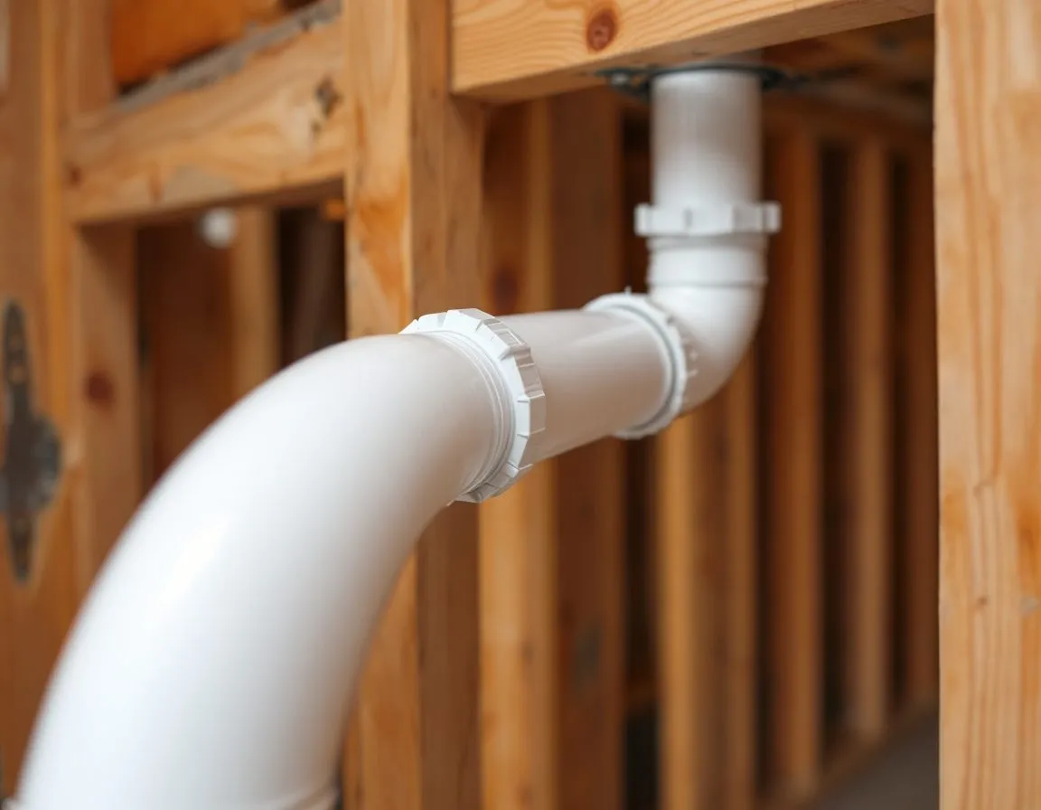 New copper supply piping run along a wall during a home repiping project